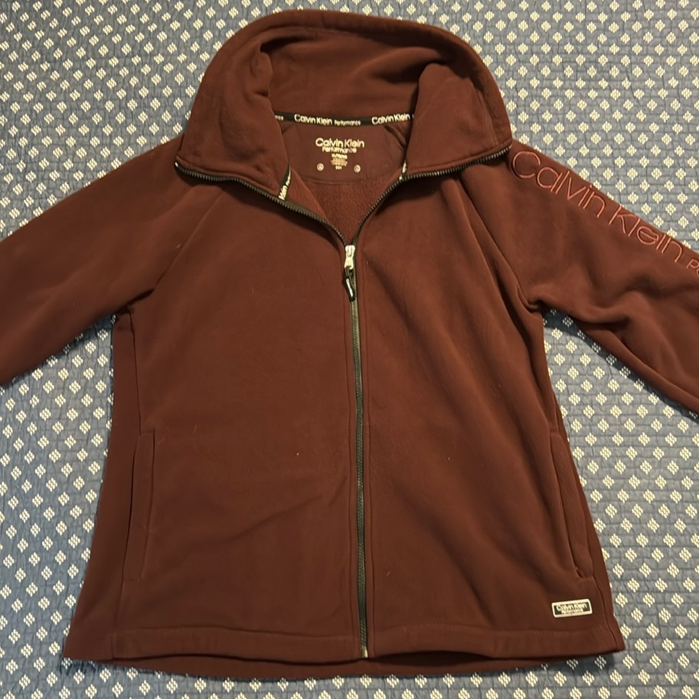 Calvin Klein Performance dry fleece full zip womens size XL